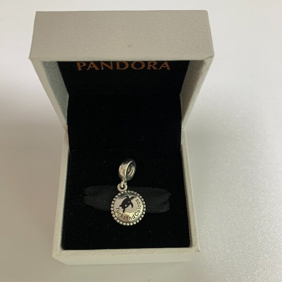 PANDORA RARE Exclusive Turks & Caicos Travel Sterling Silver Dangle Charm - Picture 3 of 4